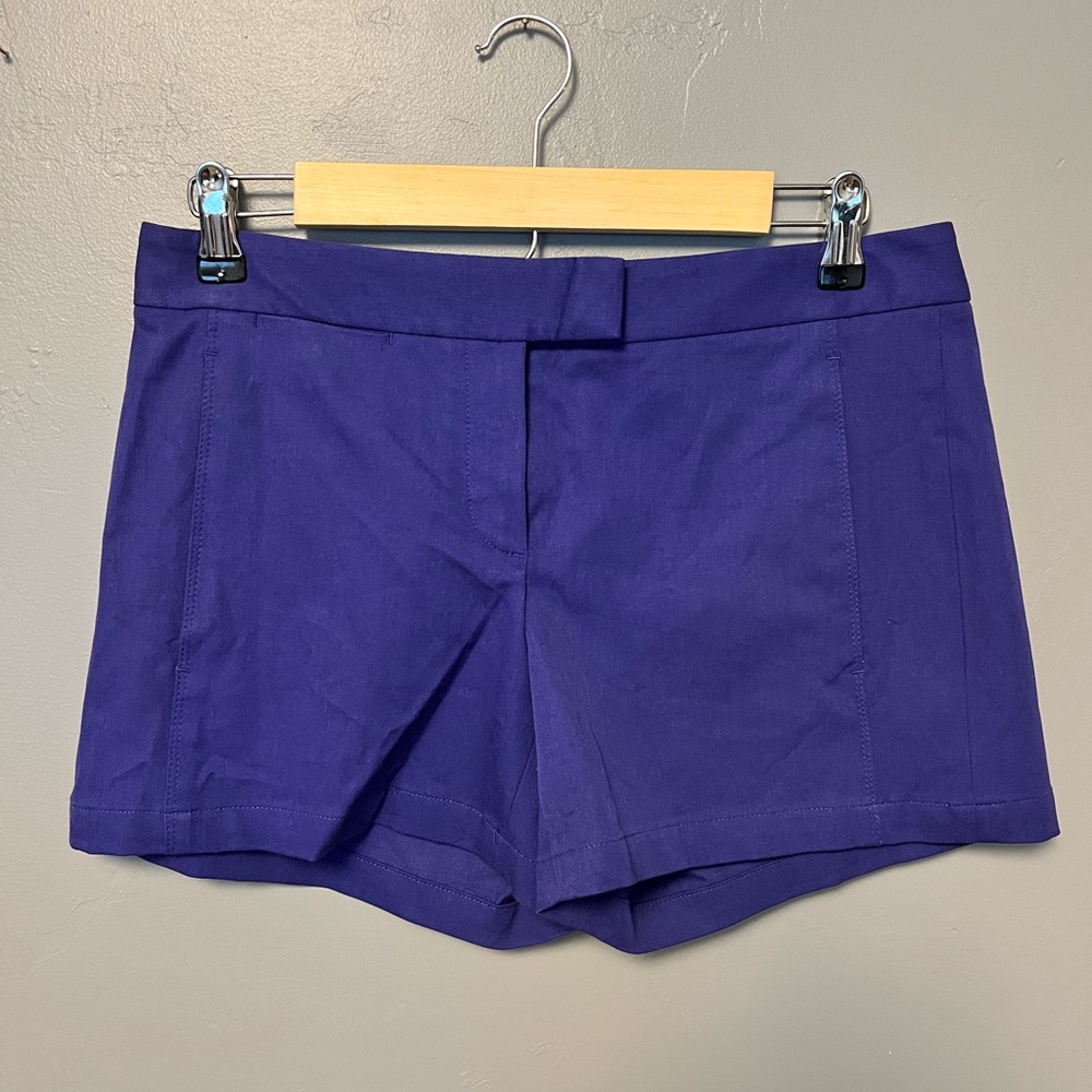 Theory Purple Flat Front Chino Shorts